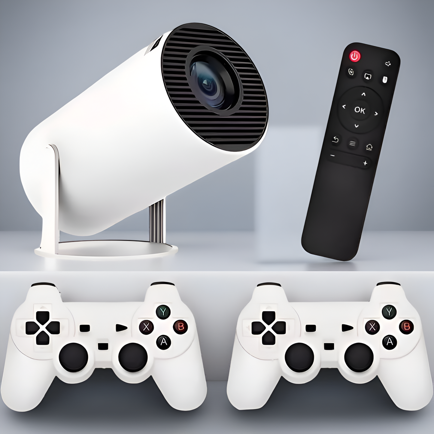 2-in-1 projector with video games